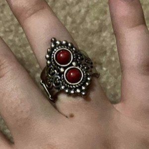 Burgundy Gems Expandable Ring